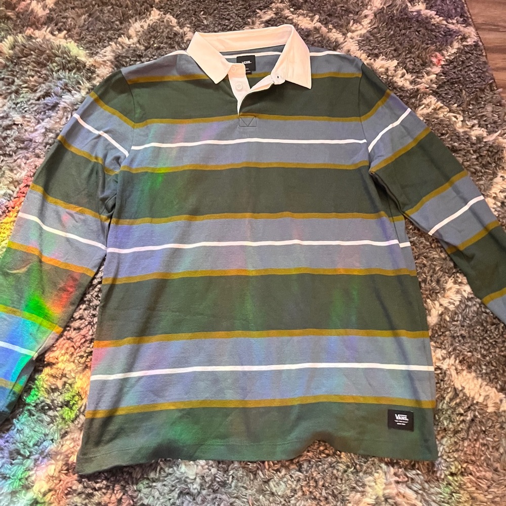 vans long sleeve polo